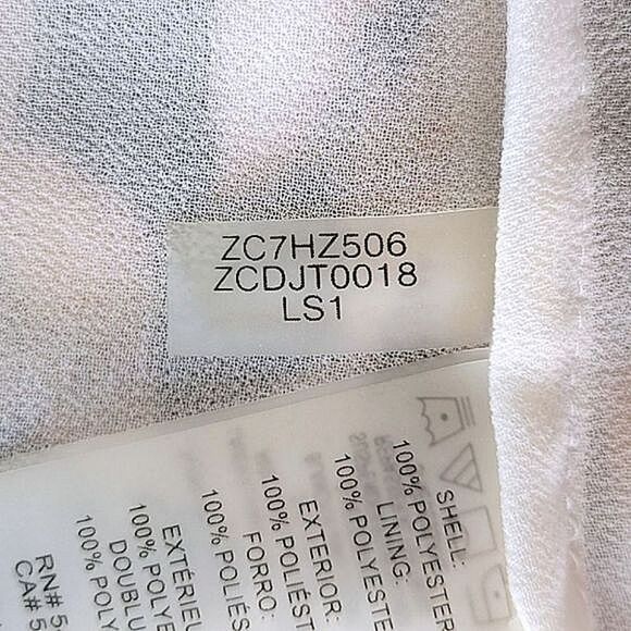 Calvin Klein abstract animal print flutter sleeve blouse - Picture 8 of 13